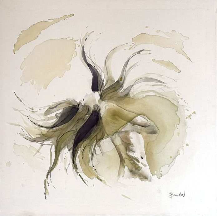Danzar la Vida, watercolour and acrylic on canvas by Brenda Rodríguez