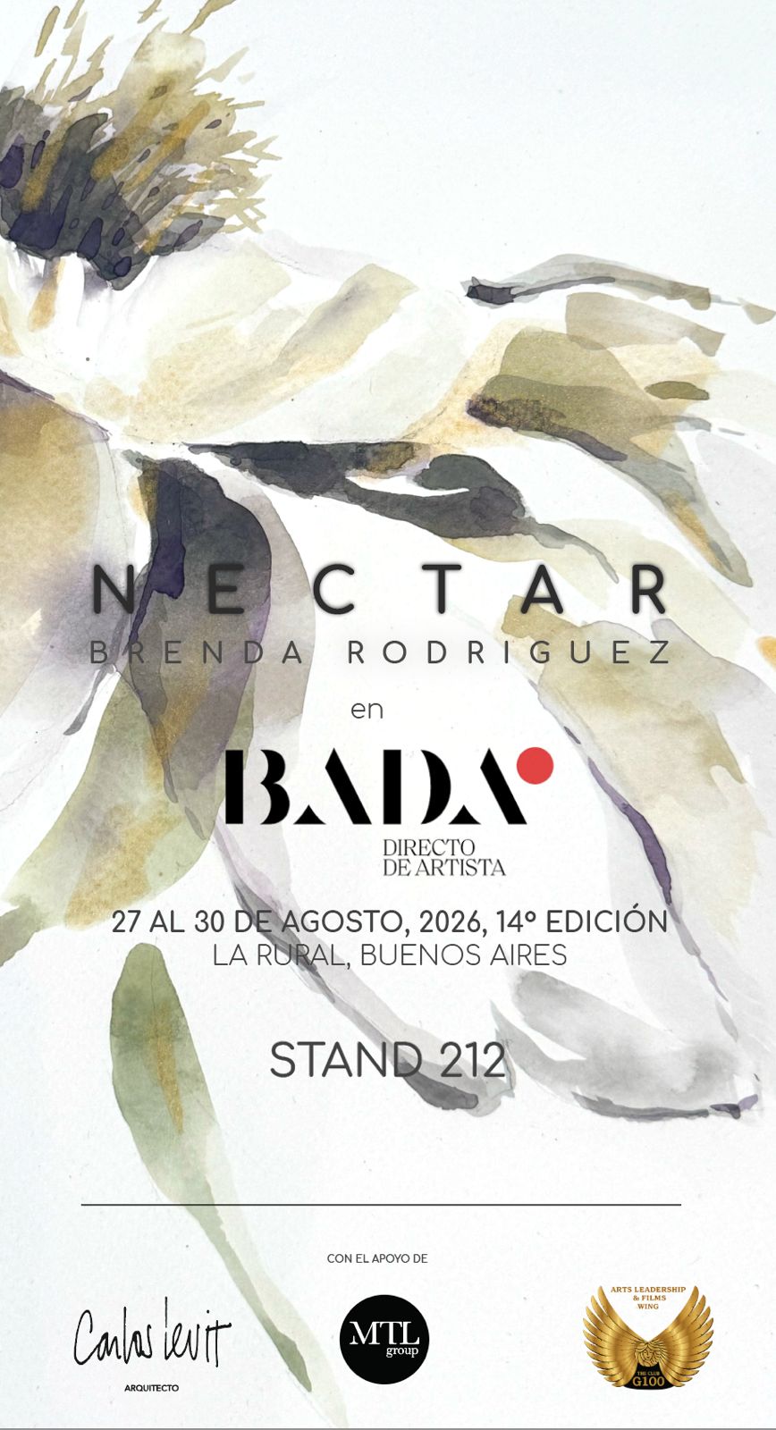 BADA — Feria de Arte, Brenda Rodríguez, Stand 212, 27 al 30 de agosto 2026, La Rural, Buenos Aires